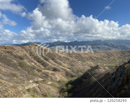 Crater Side of Diamond Head State Monument in Hawaii Photo 120258293