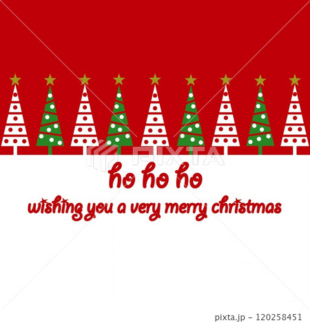 メリークリスマス　merry christmas　ho ho ho　クリスマスツリー 120258451
