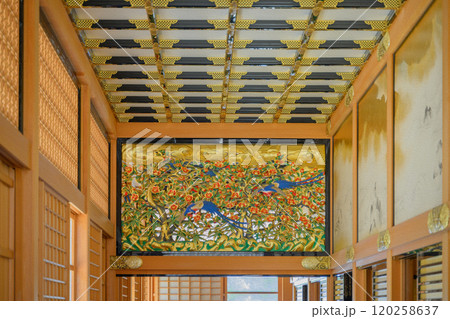 絢爛豪華な入側の彫刻欄間 絢爛豪華な入側の彫刻欄間 120258637