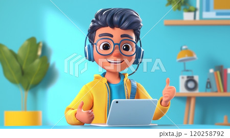 AI Voice Recognition A vibrant, modern 3D cartoon illustration. AI Voice Recognition A vibrant, modern 3D cartoon illustration. 120258792