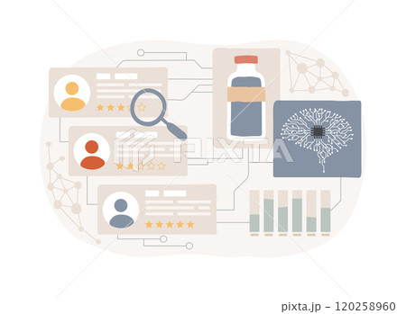 AI-Driven Market Research abstract concept vector illustration. AI-Driven Market Research abstract concept vector illustration. 120258960