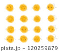 いろんな表情の子どもの顔 120259879