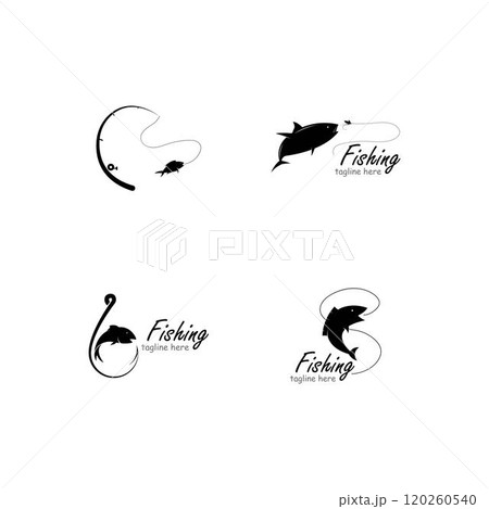 Fishing Logo, Fish And Hook Logo Template Fishing Logo, Fish And Hook Logo Template 120260540
