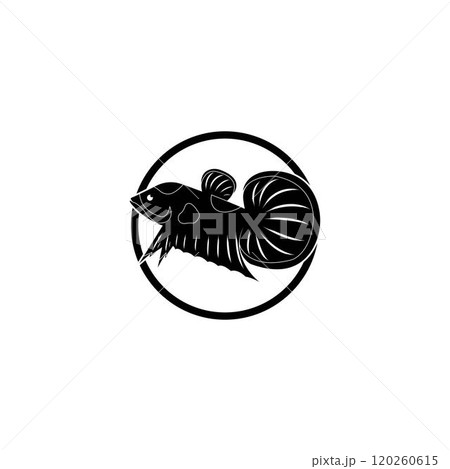 Betta fish vector silhouette 120260615