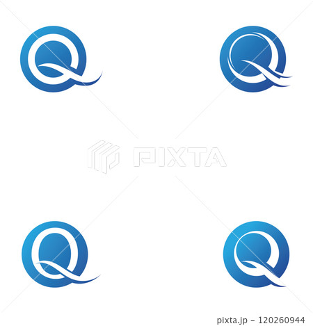 Q letter water wave logo vector 120260944