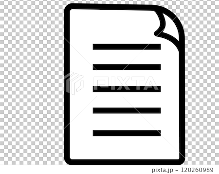 書類ペーパーのイラストアイコン 120260989