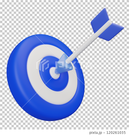 arrow in target 3D graphic 120261035