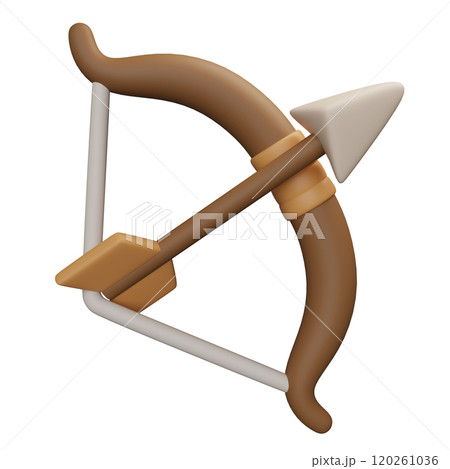 bow and arrow 3D graphic 120261036
