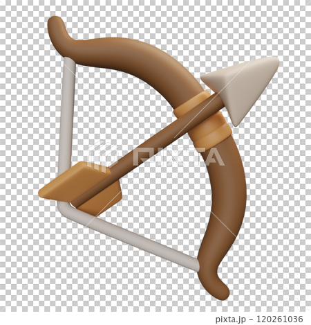 bow and arrow 3D graphic 120261036