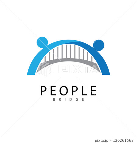 bridge people logo icon vector illustration 120261568