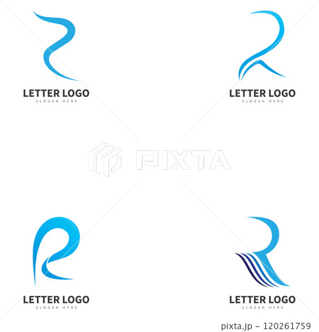 R letter vector logo abstract 120261759