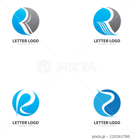 R letter vector logo abstract 120261760