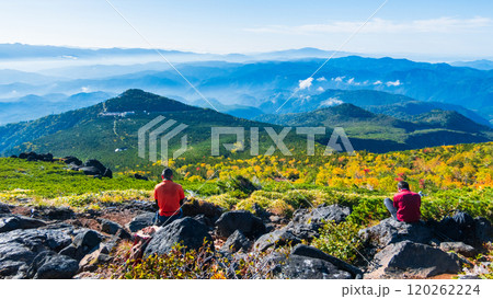 秋の御嶽山登山:登山道からの眺め(田の原~金剛童子) 秋の御嶽山登山:登山道からの眺め(田の原~金剛童子) 120262224