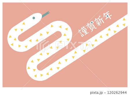 2025年 巳年の年賀状 テンプレート 2025年 巳年の年賀状 テンプレート 120262944