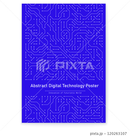 Creative Poster with Innovative High-Tech Digital Design 120263107