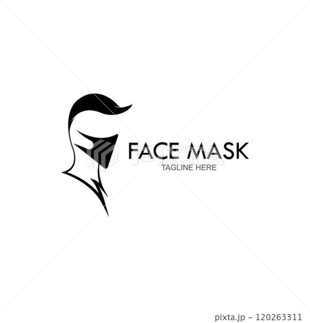 Face Mask Logo Design Vector 120263311