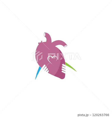 Love the human heart vector logo 120263766