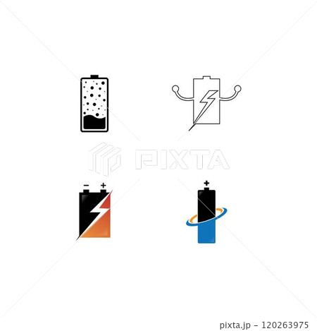 Battery icon set vector 120263975