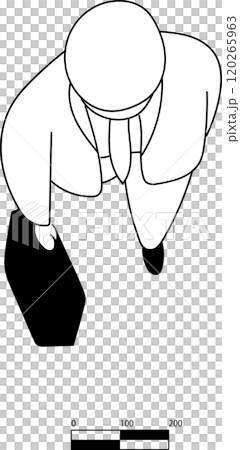 Flat illustration of a walking businessman 120265963