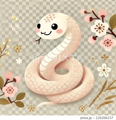 表情が素敵な縁起の巳 120266237