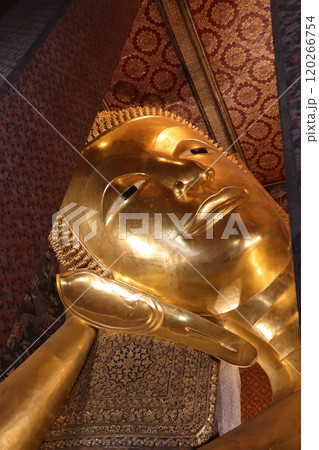 黄金色に輝く仏塔 120266754