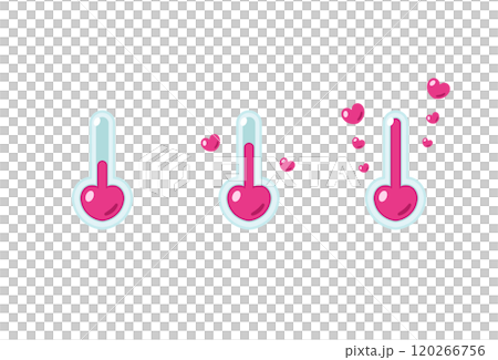 ハート形温度計風メーター ハート形温度計風メーター 120266756
