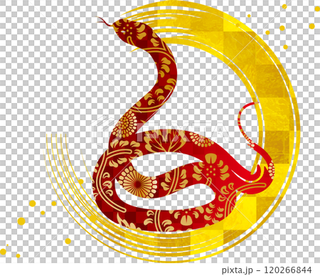 2025 Japanese pattern snake vector parts 120266844