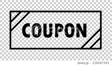 Simple coupon icon vector with ribbon 120267341