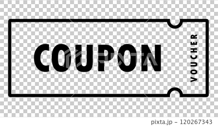Simple coupon ticket icon vector Simple coupon ticket icon vector 120267343