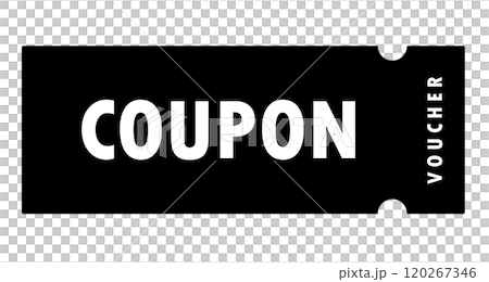 Simple coupon voucher icon vector (black) 120267346