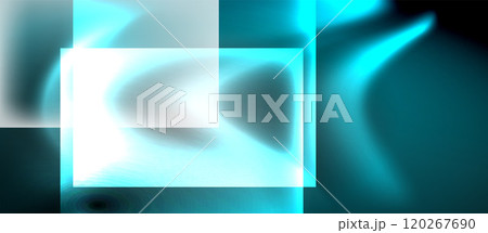 Dark neon colors with glass square shapes 120267690
