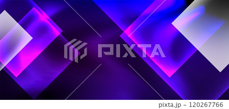 Glass squares with neon shiny light abstract background Glass squares with neon shiny light abstract background 120267766