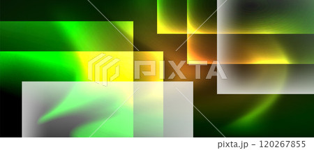 Glass squares with neon shiny light abstract background Glass squares with neon shiny light abstract background 120267855