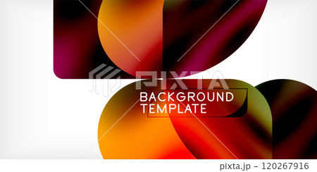 Triangles, circles, petals geometric shapes illustration Triangles, circles, petals geometric shapes illustration 120267916