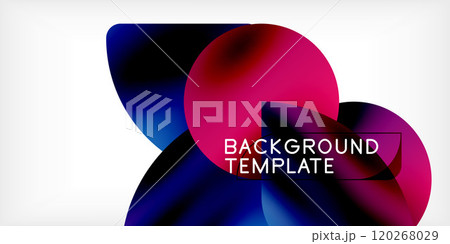Bright circles with shadows abstract background 120268029
