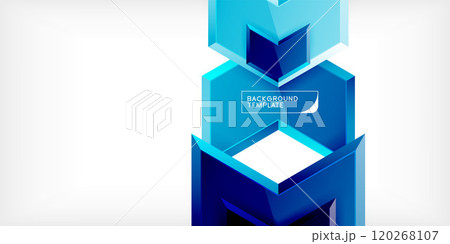 Vector 3d arrow techno design template 120268107