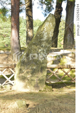 芭蕉句碑「夏草や 兵どもが 夢の跡」（毛越寺･浄土庭園／岩手県西磐井郡平泉町） 120268244