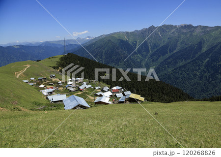 Image footage of Kackar mountain ranges and plateaus in Rize province. 120268826