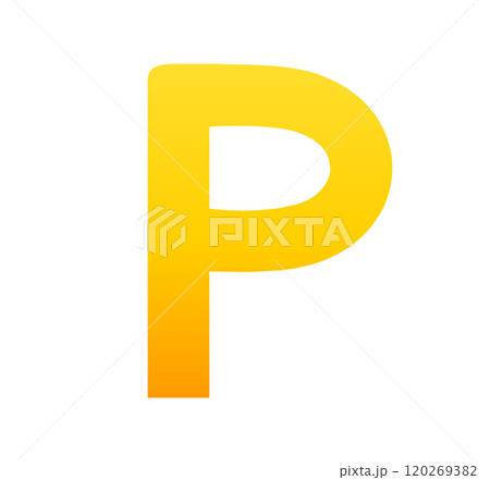 黄色のグラデーション｜Pマーク 120269382