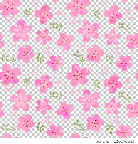 斯堪的納維亞風格花卉圖案/無縫圖案（粉紅色） 120270013