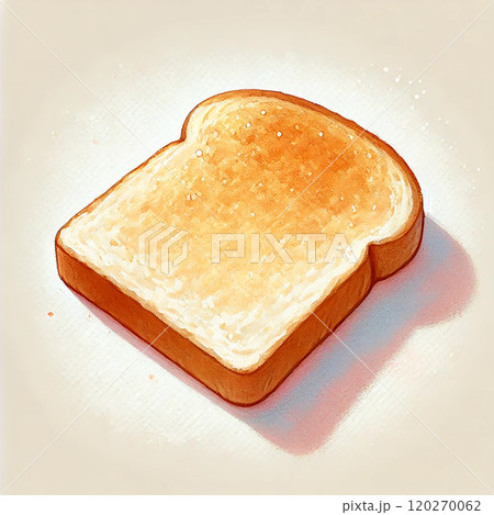 焼きたてトーストのリアルイラスト風テクスチャ 焼きたてトーストのリアルイラスト風テクスチャ 120270062