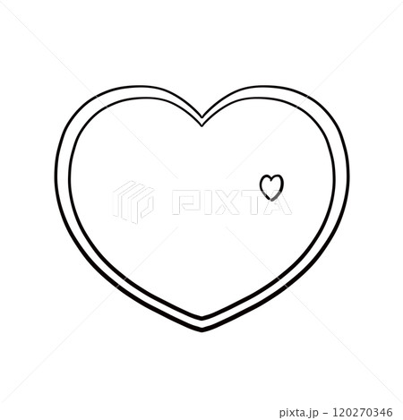 手描きのハート - フォーマルブラック(艶やかな黒) 手描きのハート - フォーマルブラック(艶やかな黒) 120270346