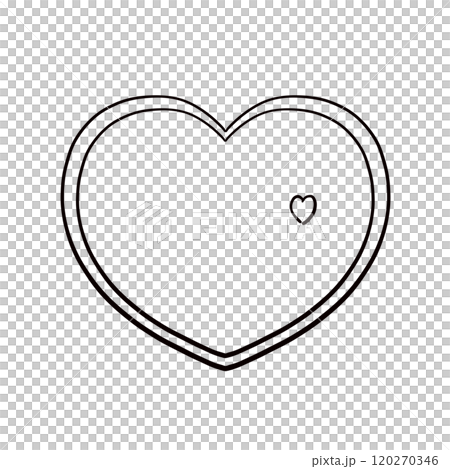 手描きのハート - フォーマルブラック(艶やかな黒) 手描きのハート - フォーマルブラック(艶やかな黒) 120270346