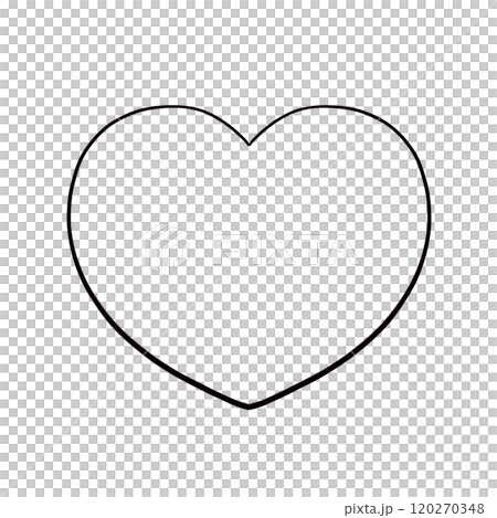 Hand-drawn hearts - Formal black (shiny black) 120270348