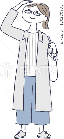 コートを着た女性 120270531