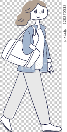 パンツスタイルの若い女性 120270532