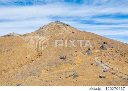 秋の御嶽山登山:王滝頂上~剣ヶ峰(八丁ダルミ) 秋の御嶽山登山:王滝頂上~剣ヶ峰(八丁ダルミ) 120270687