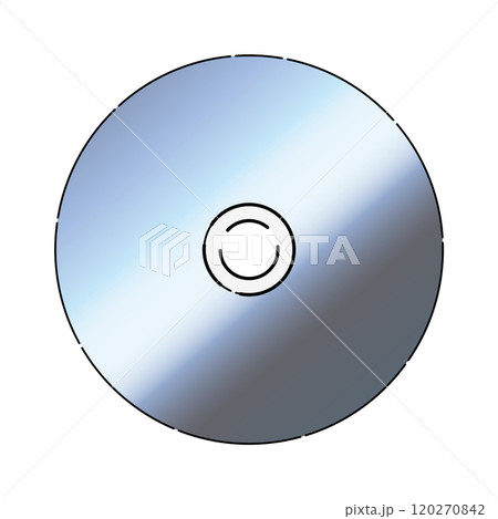 DVD CD Blu-ray のイラスト シンプル 破線 おしゃれ 120270842