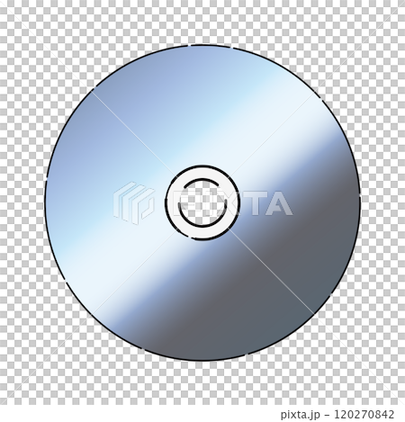 DVD CD Blu-ray のイラスト シンプル 破線 おしゃれ 120270842