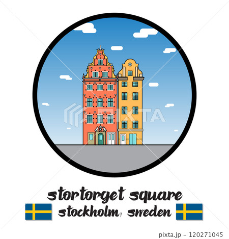Circle Icon Stortorget Square. Vector Illustration 120271045
